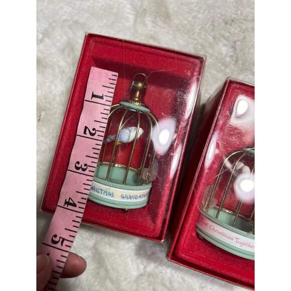 Hallmark 1986 First Christmas Together doves and granddaughter ornament lot - Picture 6 of 9